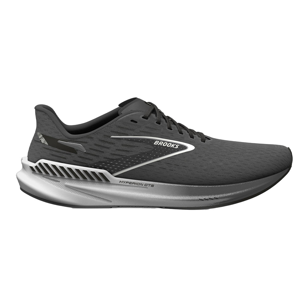 Men's Brooks Hyperion GTS, Gunmetal/Black/White, 11 D Medium