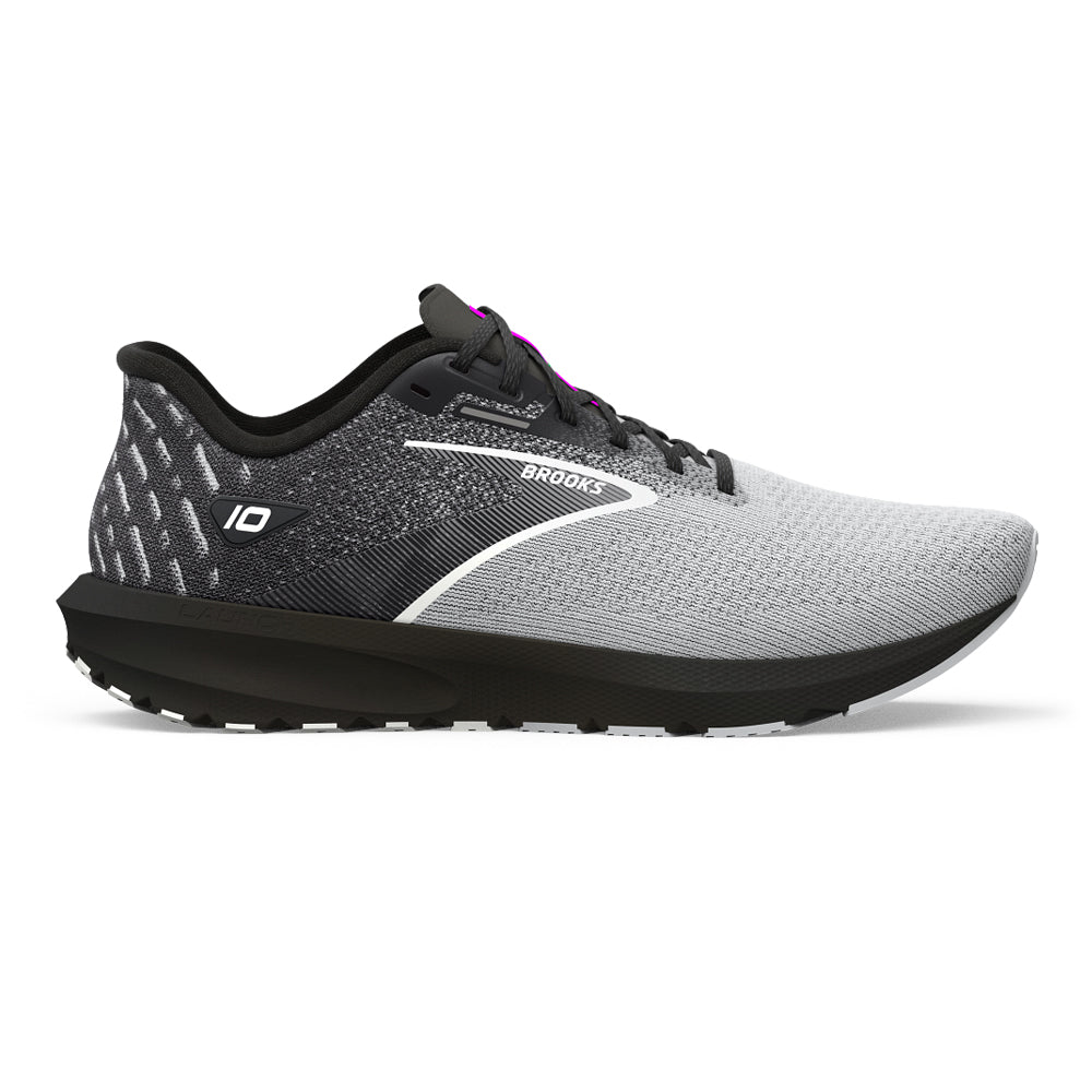 Men's Brooks Launch 10, Black/Blackened Pearl/White, 13 2E Wide