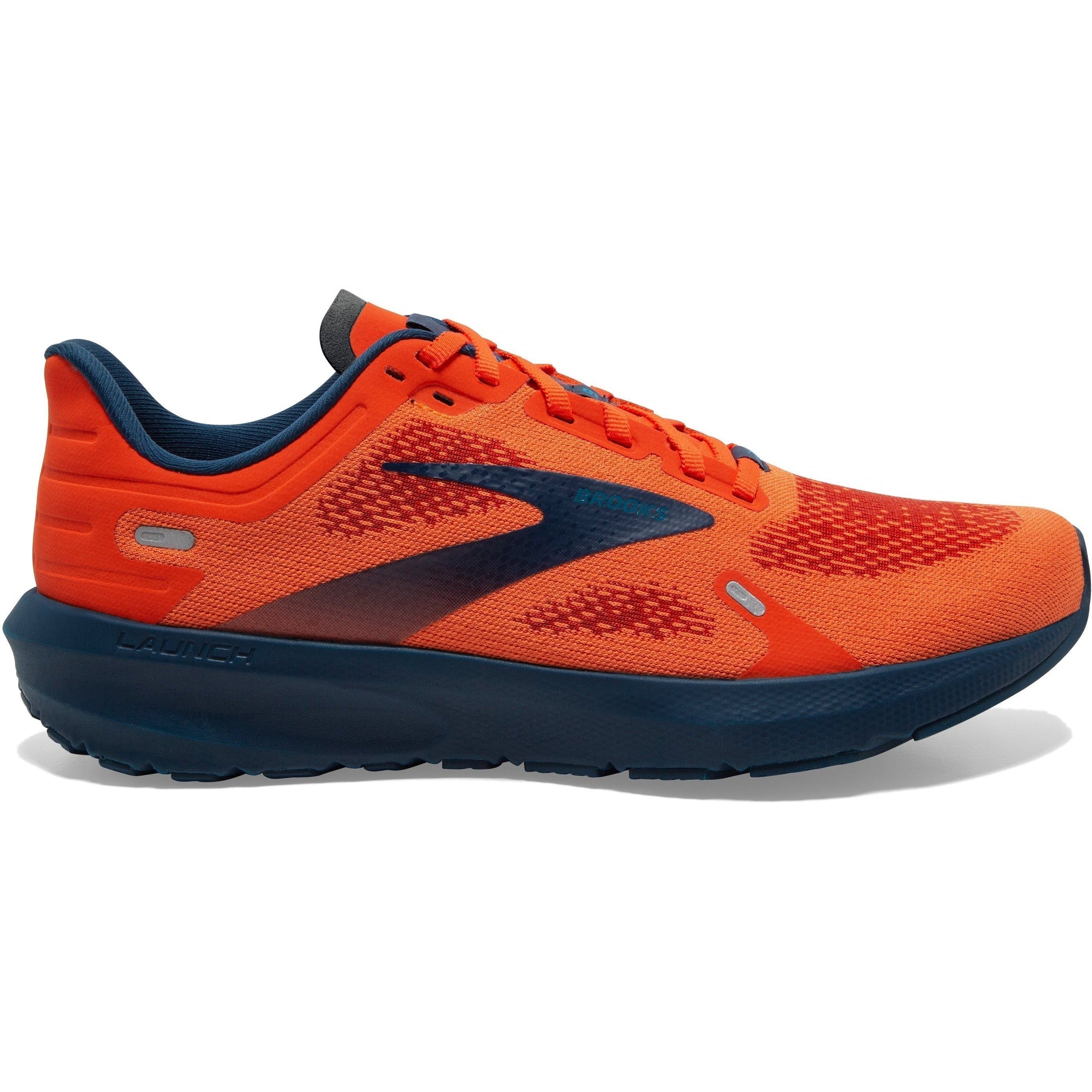 Men's Brooks Launch 9, Flame/Titan/Crystal Teal, 13 D Medium