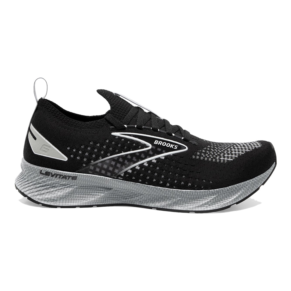 Men's Brooks Levitate StealthFit 6, Black/Grey/Oyster, 10.5 D Medium