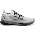 Men's Brooks Levitate Stealthfit 5, White/Grey/Black, 9.5 D Medium