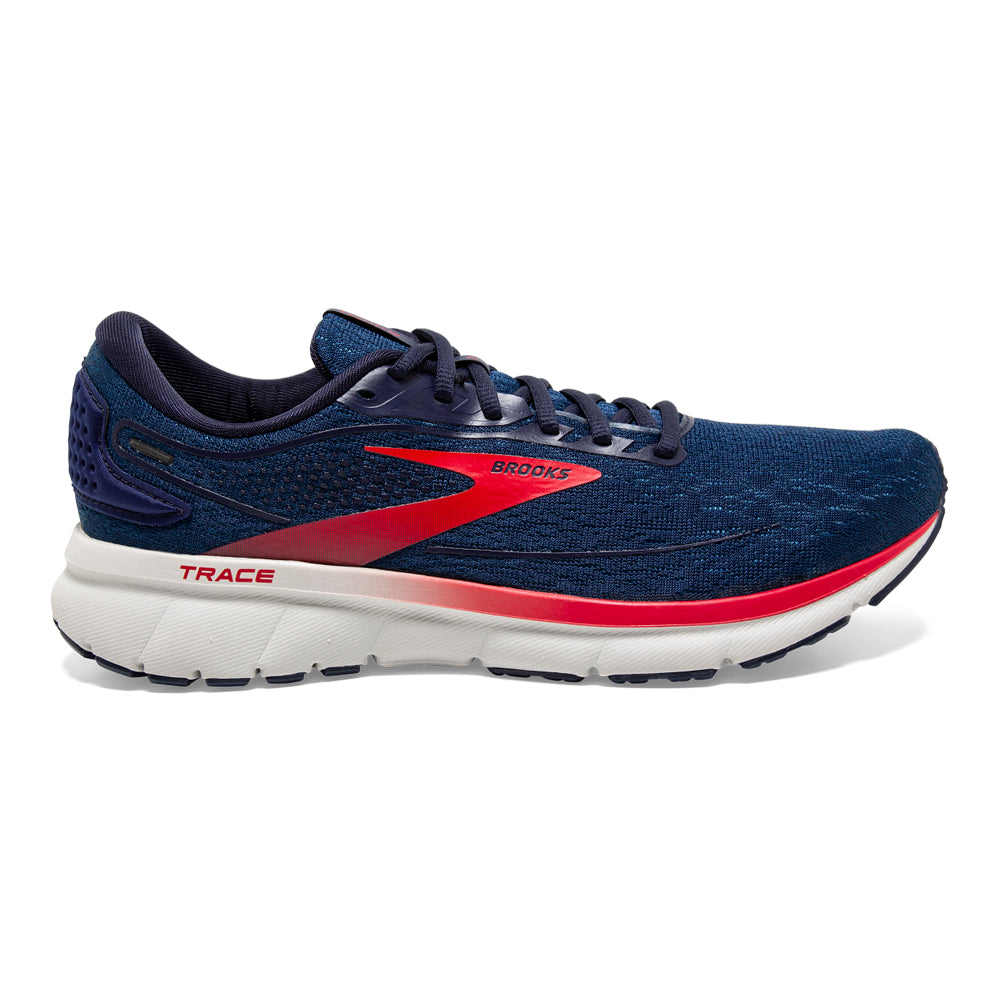 Men's Brooks Trace 2, Peacoat/Grey/Red, 13 D Medium
