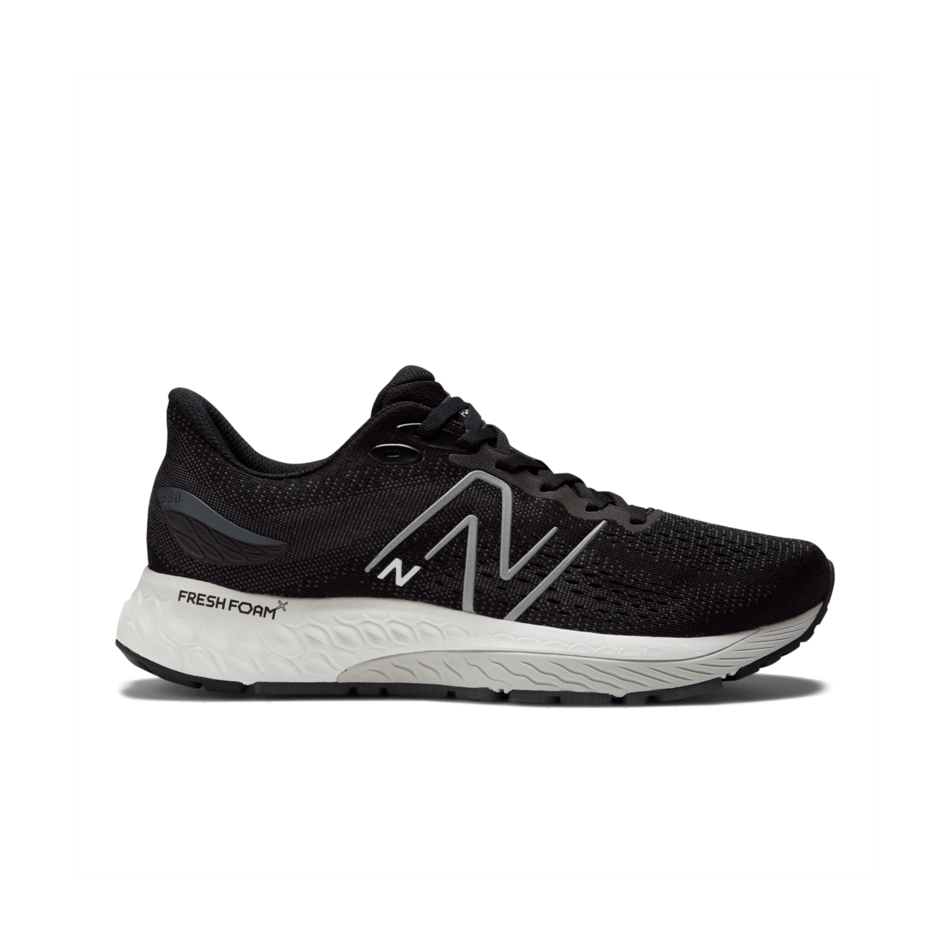 Men's New Balance Fresh Foam X 880v12, Black/Light Aluminum, 8 D Medium
