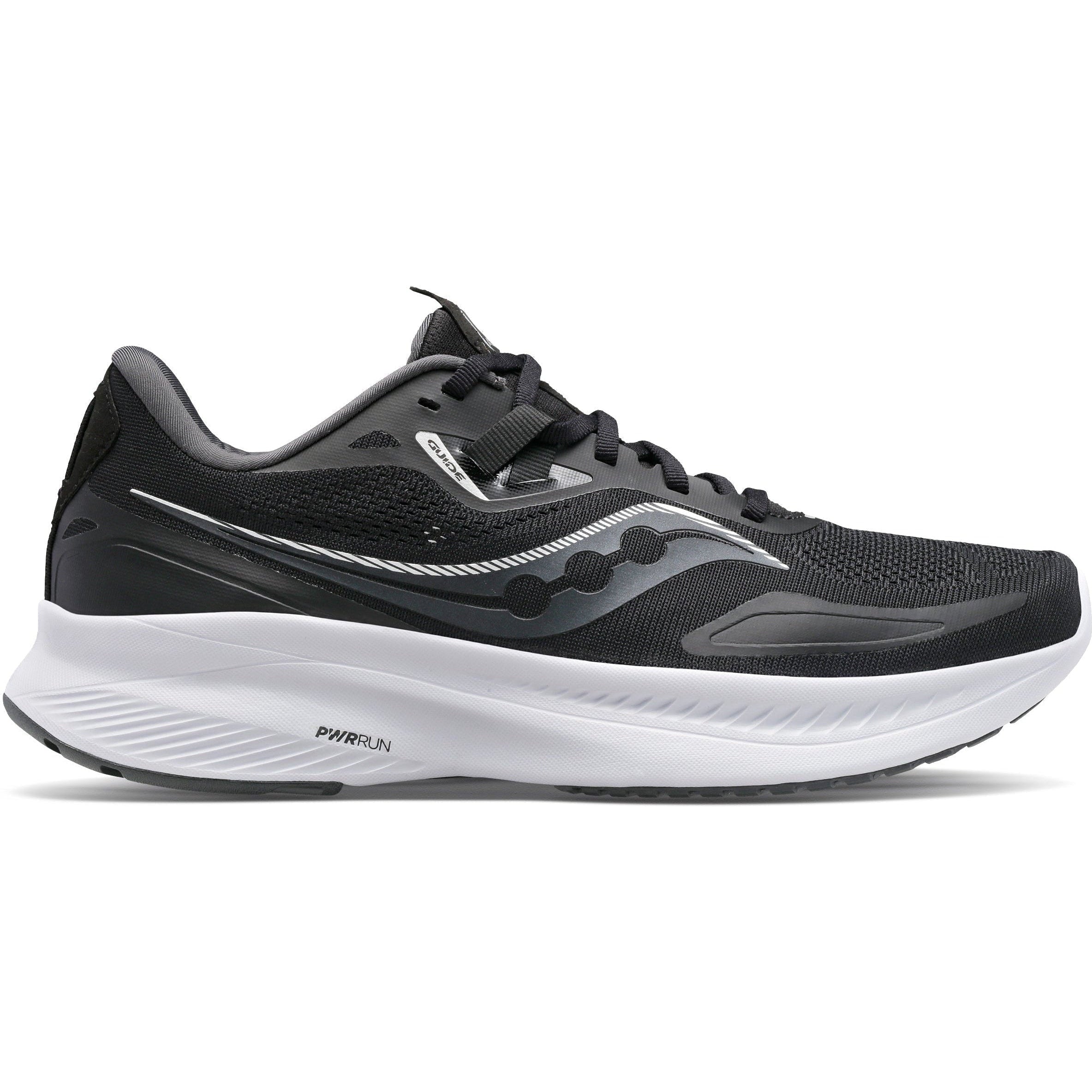 Men's Saucony Guide 15, Black/White, 10.5 2E Wide