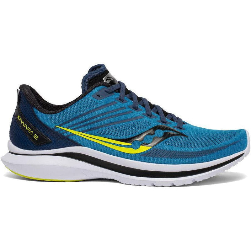 Men's Saucony Kinvara 12, Cobalt/Citrus, 8.5 2E Wide