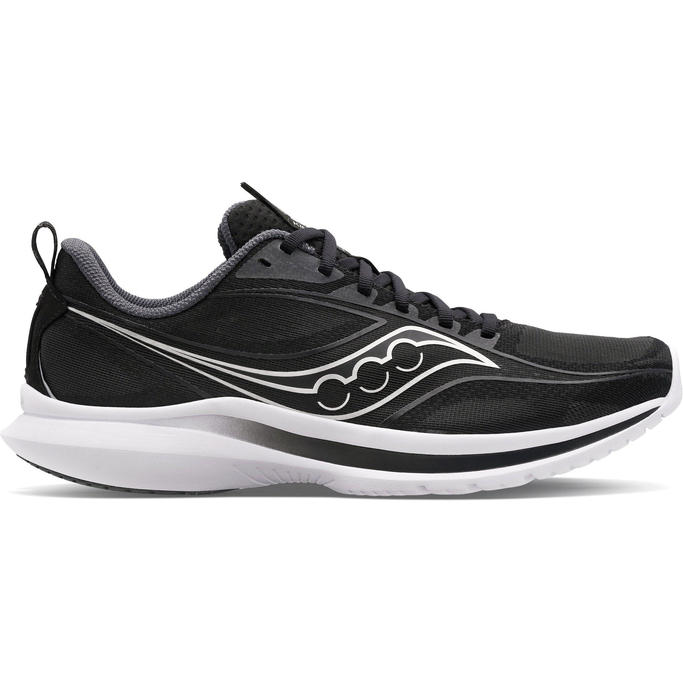 Men's Saucony Kinvara 13, BLACK/SILVER, 11.5 D Medium
