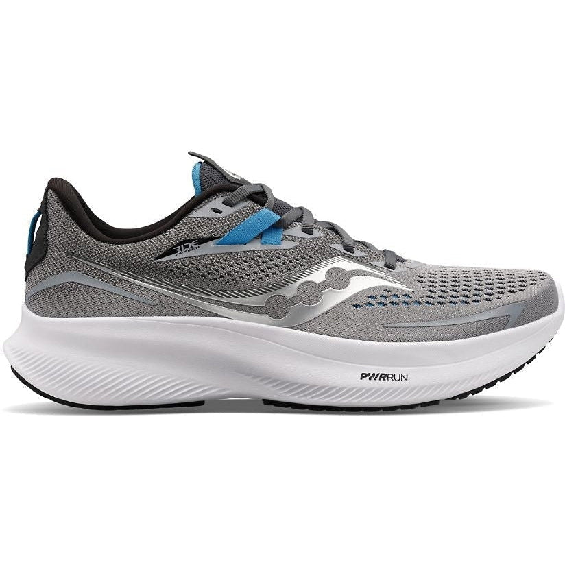Men's Saucony Ride 15, Alloy/Topaz, 8.5 D Medium