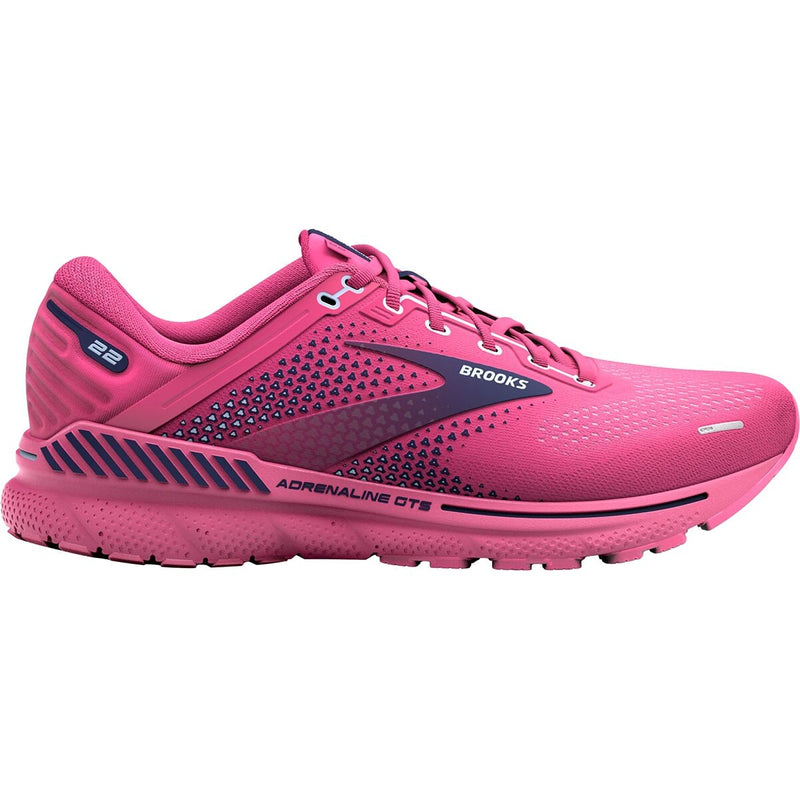 Women's Brooks Adrenaline GTS 22, Rose/Peacoat/Kentucky Blue, 9.5 B Medium