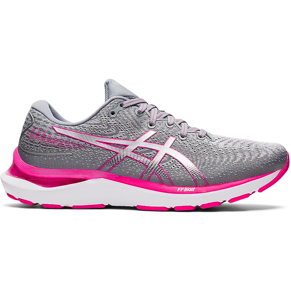 Women's Asics GEL-Cumulus 24, Sheet Rock/Pink Glo, 6.5 B Medium