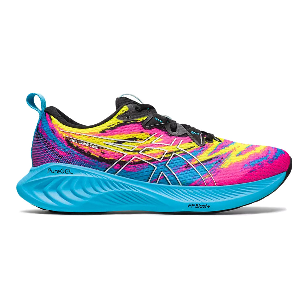 Women's Asics Gel-Cumulus 25, Aquarium/Vibrant Yellow, 10 B Medium