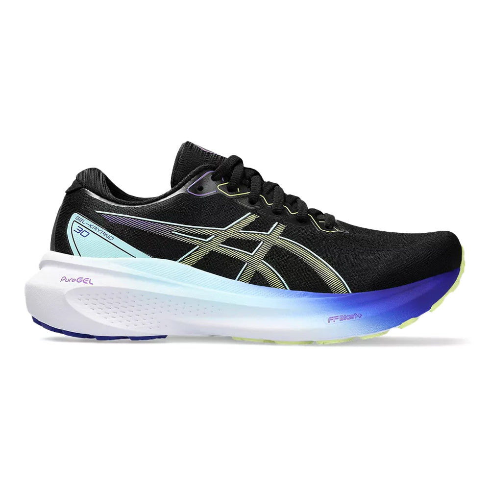 Women's Asics Gel-Kayano 30, Black/Glow Yellow, 9.5 B Medium