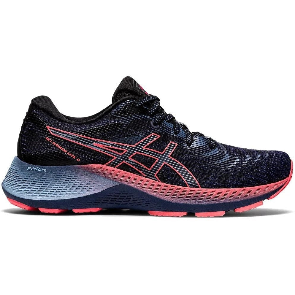 Women's Asics Gel-Kayano Lite 2, Thunder Blue/Blazing Coral, 6.5 B Medium