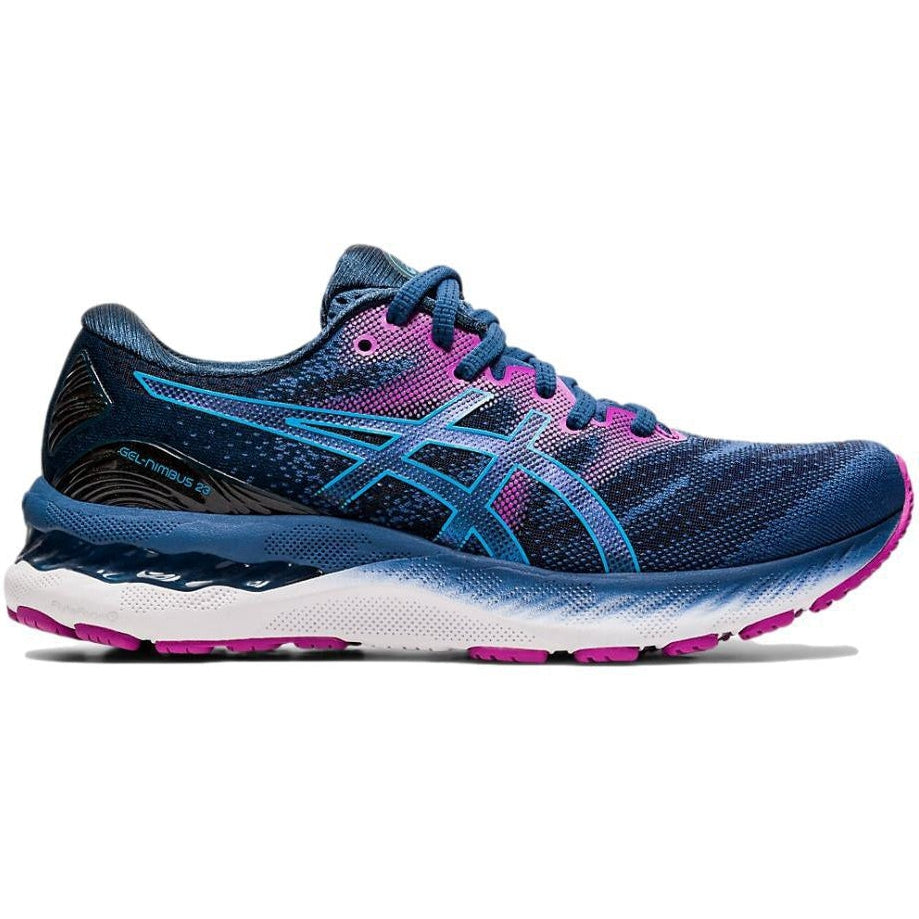 Women's Asics Gel-Nimbus 23, Grand Shark/Digital Aqua, 9 B Medium