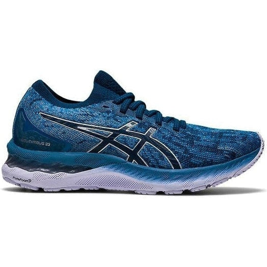 Women's Asics Gel-Nimbus 23, Floss/MAKO Blue, 10 B Medium