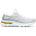 Women's Asics Gel-Nimbus 24, White/Pure Silver, 9 B Medium