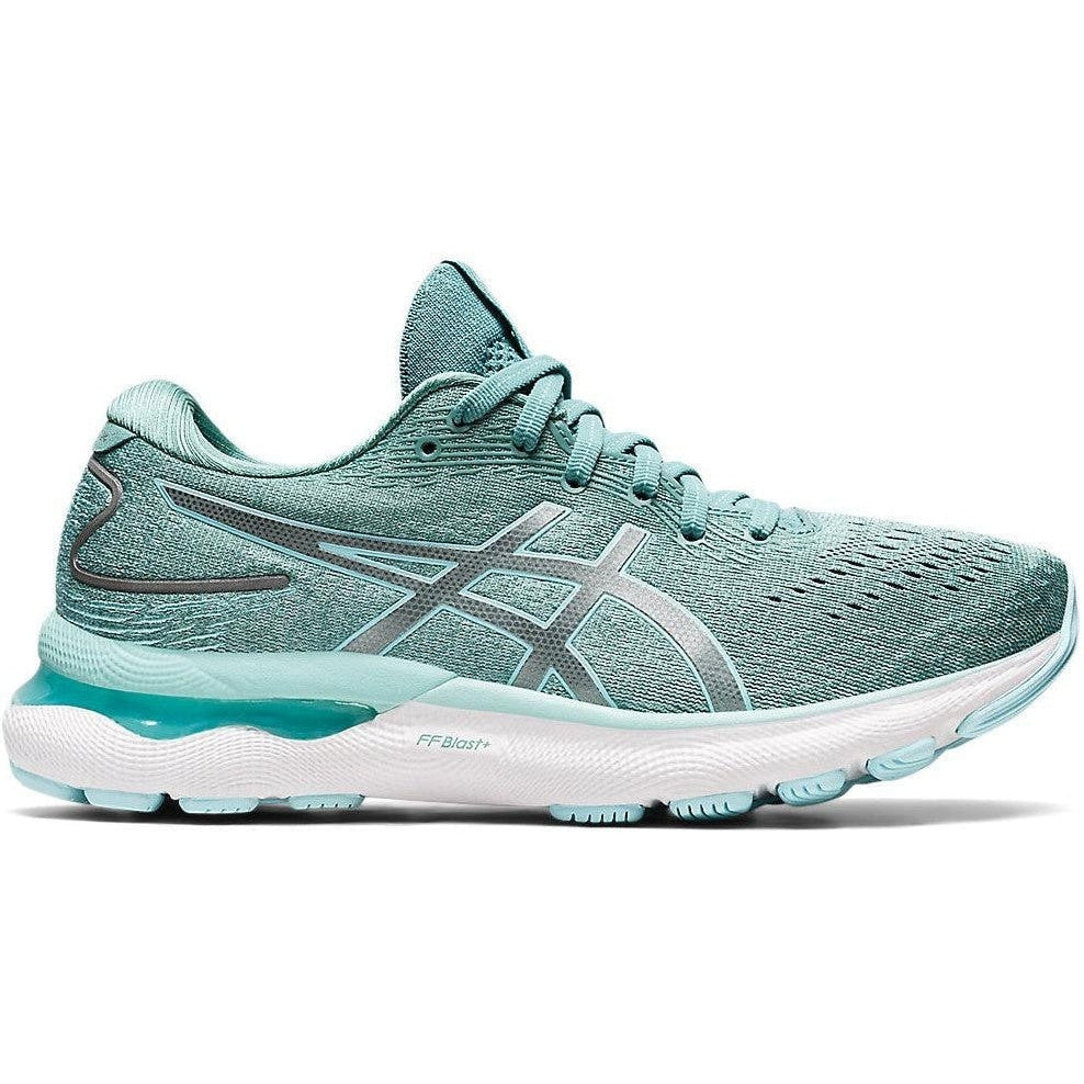 Women's Asics Gel-Nimbus 24, Sage/Clear Blue, 7 B Medium