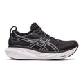 Women's Asics Gel-Nimbus 25, Black/Pure Silver, 7 D Wide