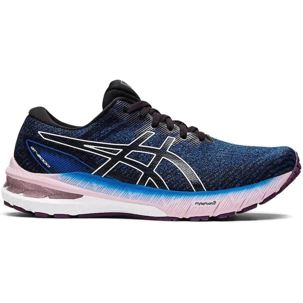 Women's Asics GT-2000 10, LAKE DRIVE/WHITE, 10.5 D Wide