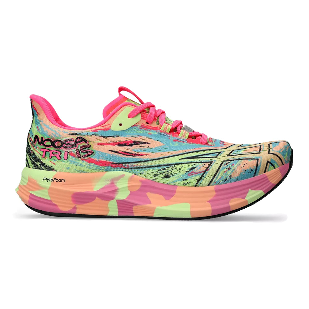 Women's Asics Noosa TRI 15, Summer Dune/Lime Green, 8.5 B Medium