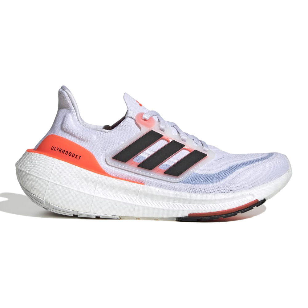 Women's Adidas Ultraboost Light, Cloud White/Core Black/Solar Red, 10.5 B Medium