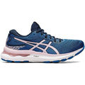 Women's Asics GEL-Nimbus 24, French Blue/Barely Rose, 7.5 D Wide