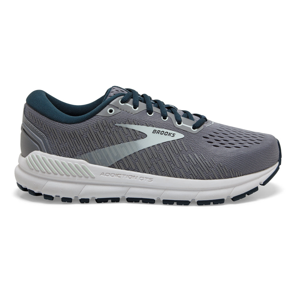 Women's Brooks Addiction GTS 15, Grey/Navy/Aqua, 8.5 2E Extra Wide