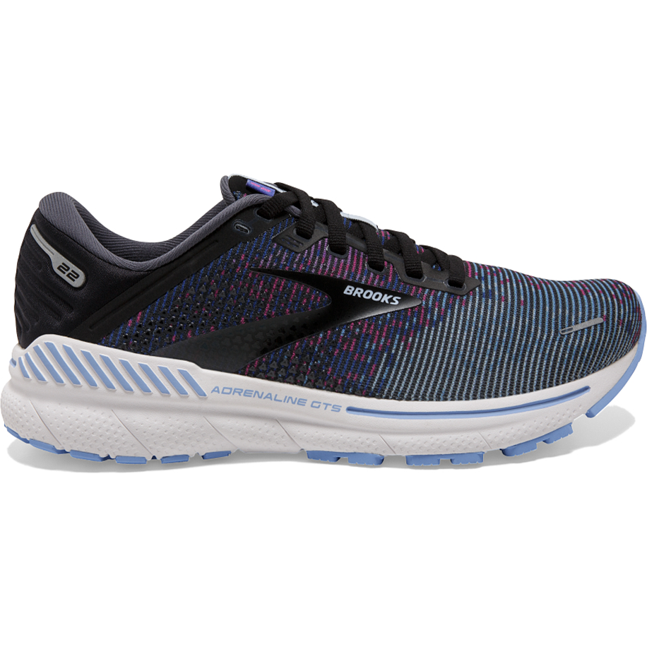 Women's Brooks Adrenaline GTS 22, Lavender/Black/Grey, 7.5 B Medium