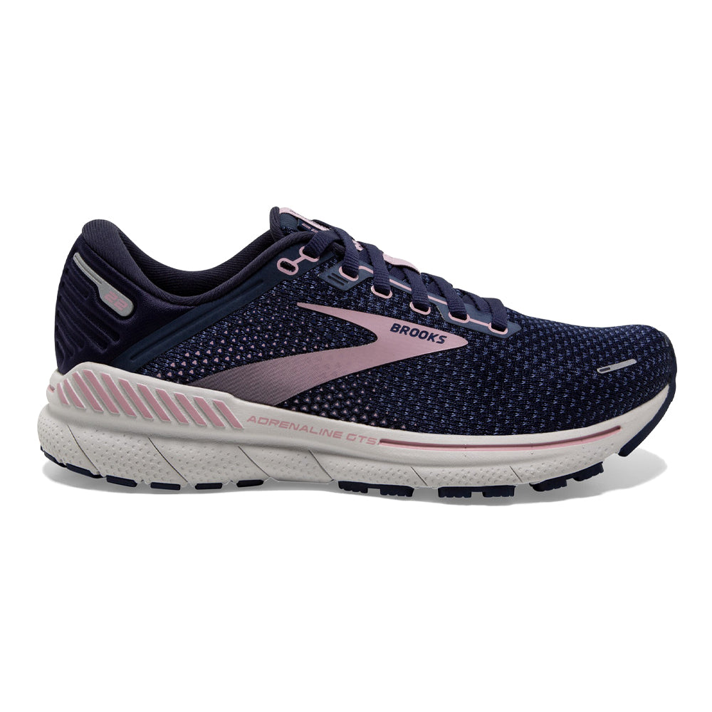 Women's Brooks Adrenaline GTS 22, Peacoat/Cobalt/Mauve, 10 B Medium