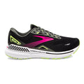 Women's Brooks Adrenaline GTS 23, Black/Gunmetal/Sharp Green, 10 B Medium
