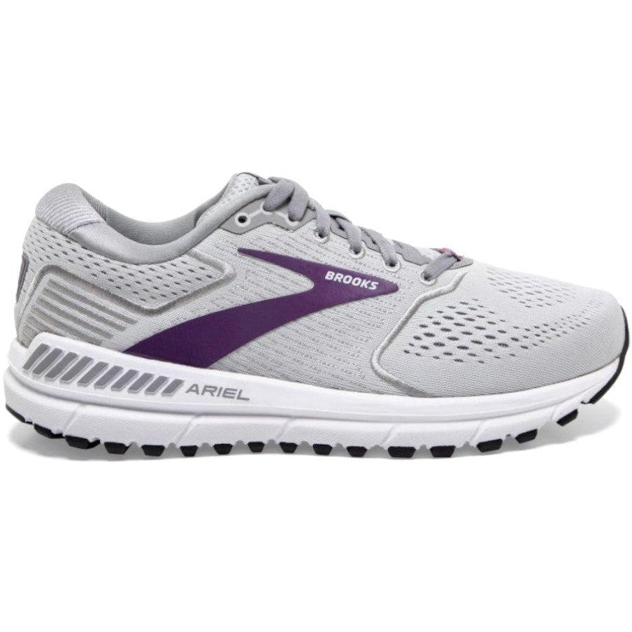 Women's Brooks Ariel '20, Oyster/Alloy/Grape, 11.5 D Wide