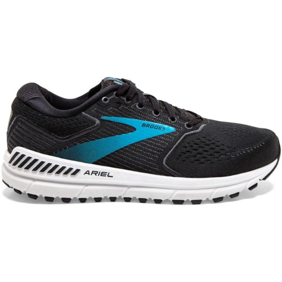 Women's Brooks Ariel '20, Black/Ebony/Blue, 7.5 D Wide
