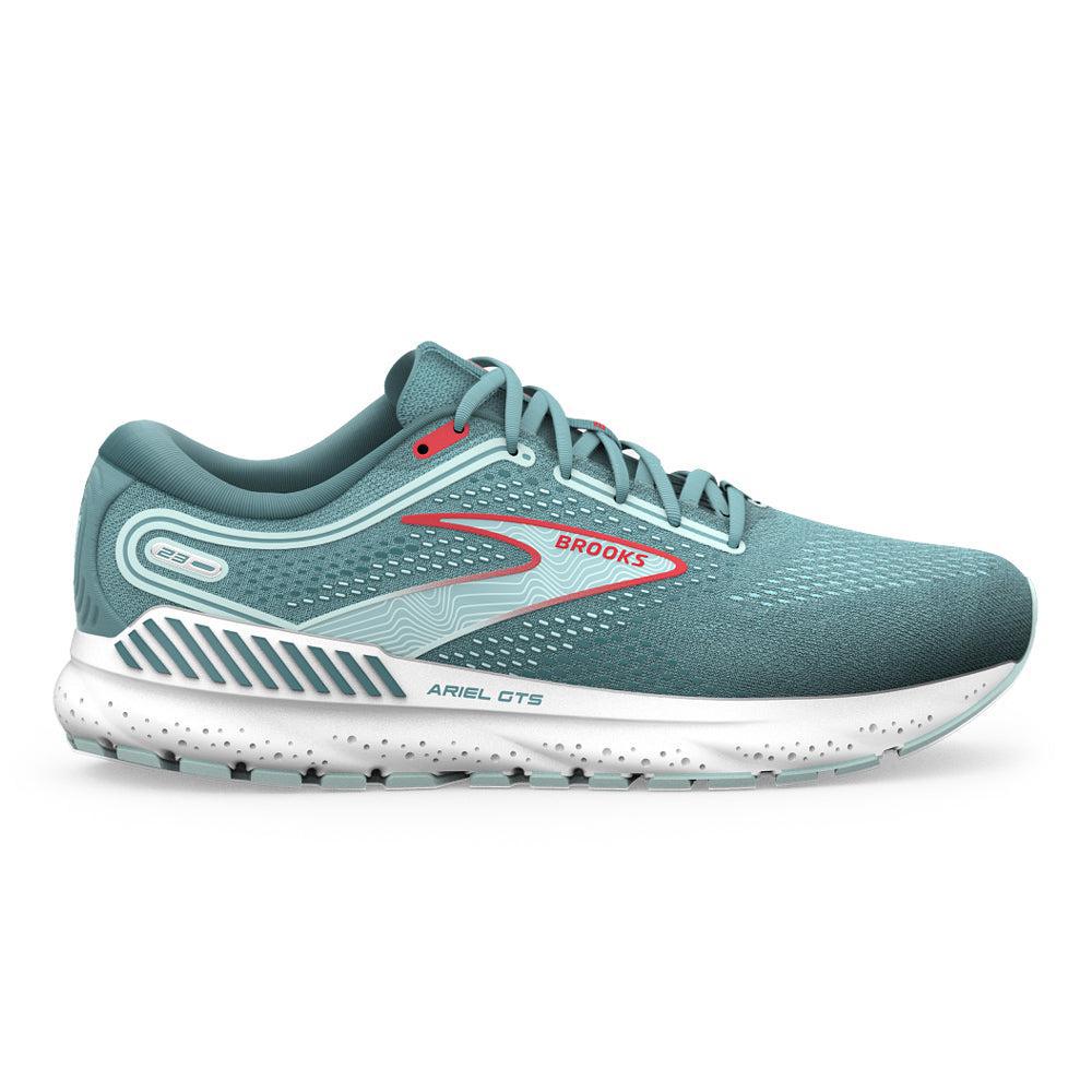 Women's Brooks Ariel GTS 23, Nile Blue/Blue/Bittersweet, 8 B Medium