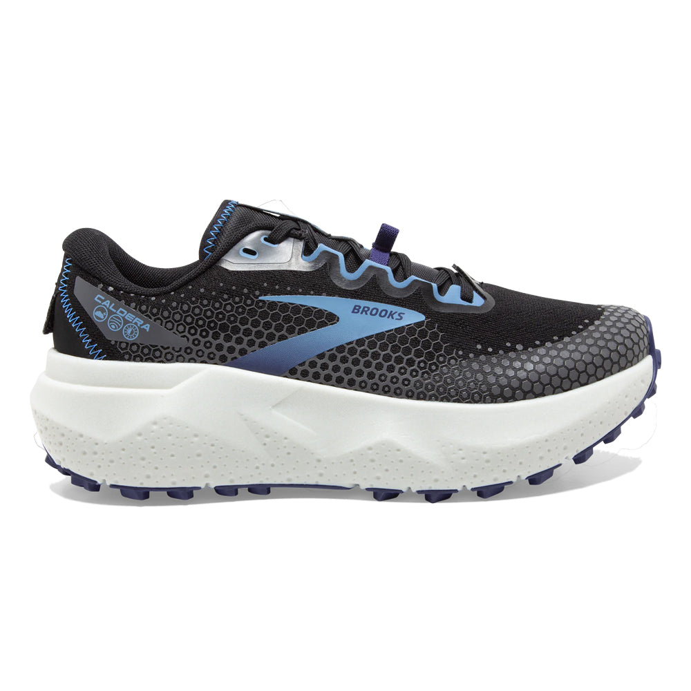Women's Brooks Caldera 6, Black/Blissful Blue/Grey, 7 B Medium