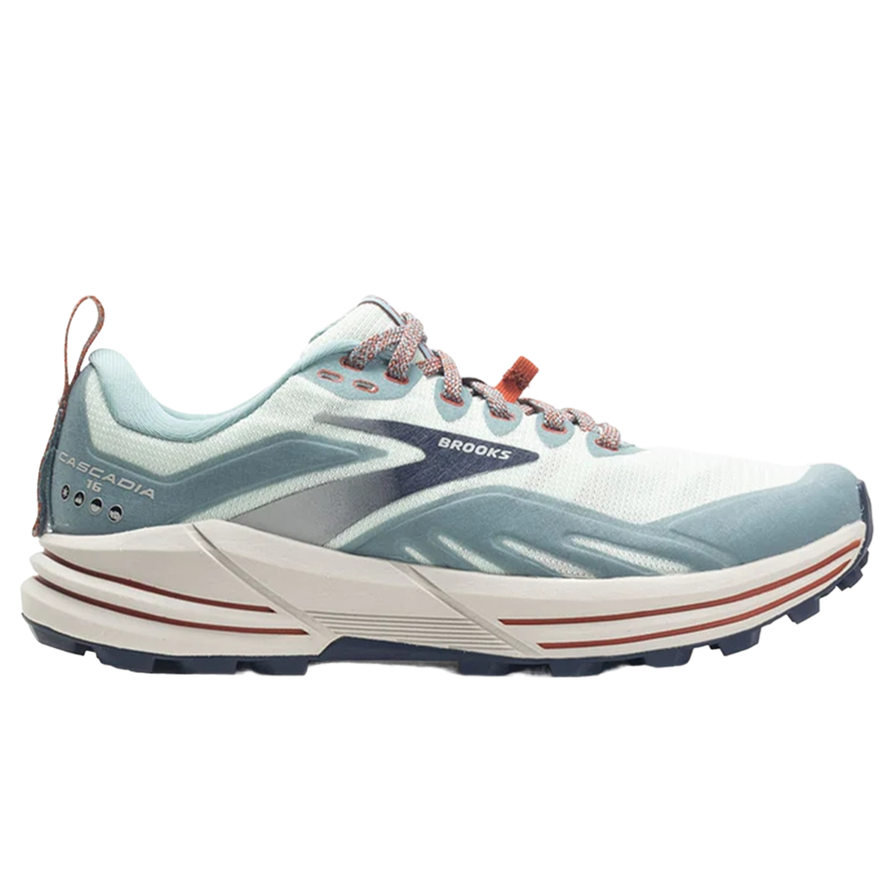 Women's Brooks Cascadia 16, Aqua/Tourmaline/Rooibos Tea, 8.5 B Medium