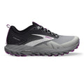 Women's Brooks Cascadia 17, Oyster/Blackened Pearl/Purple, 8.5 D Wide