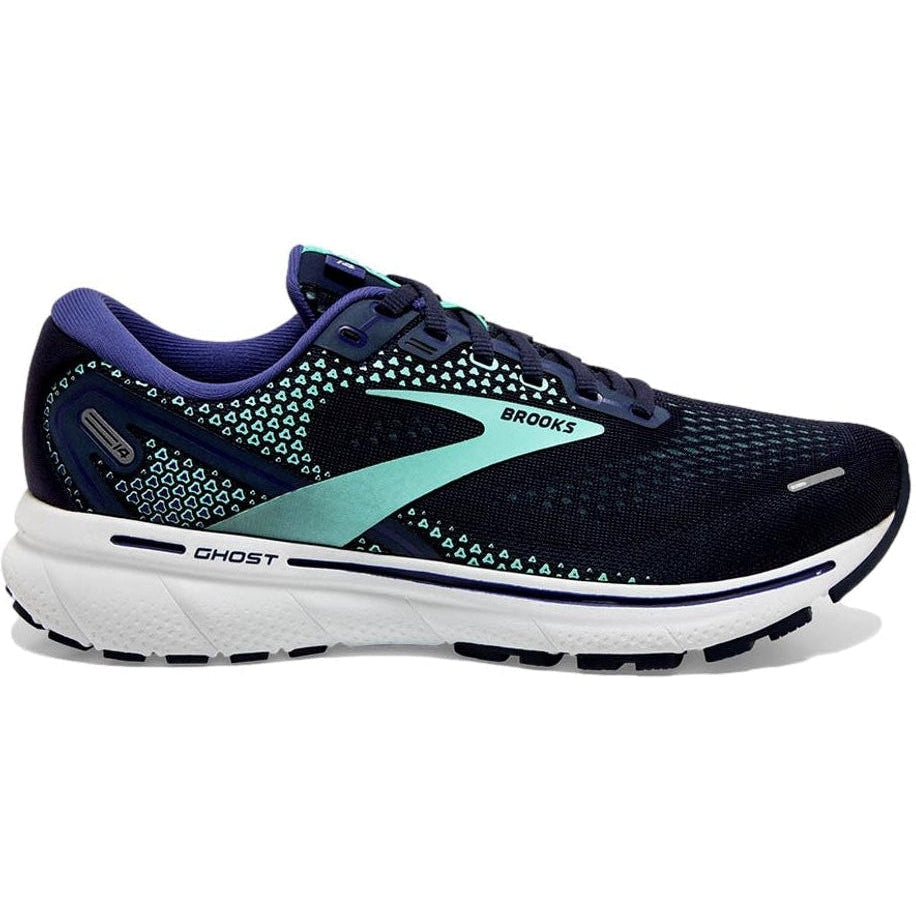 Women's Brooks Ghost 14, Peacoat/Yucca/Navy, 10 B Medium