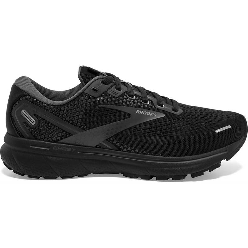 Women's Brooks Ghost 14, Black/Black/Ebony, 11 2A Narrow