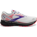 Women's Brooks Ghost 14, White/Purple/Coral, 11 B Medium