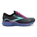 Women's Brooks Ghost 15, Black/Blue/Aruba, 7 B Medium