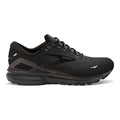 Women's Brooks Ghost 15, Black/Black/Ebony, 9 D Wide