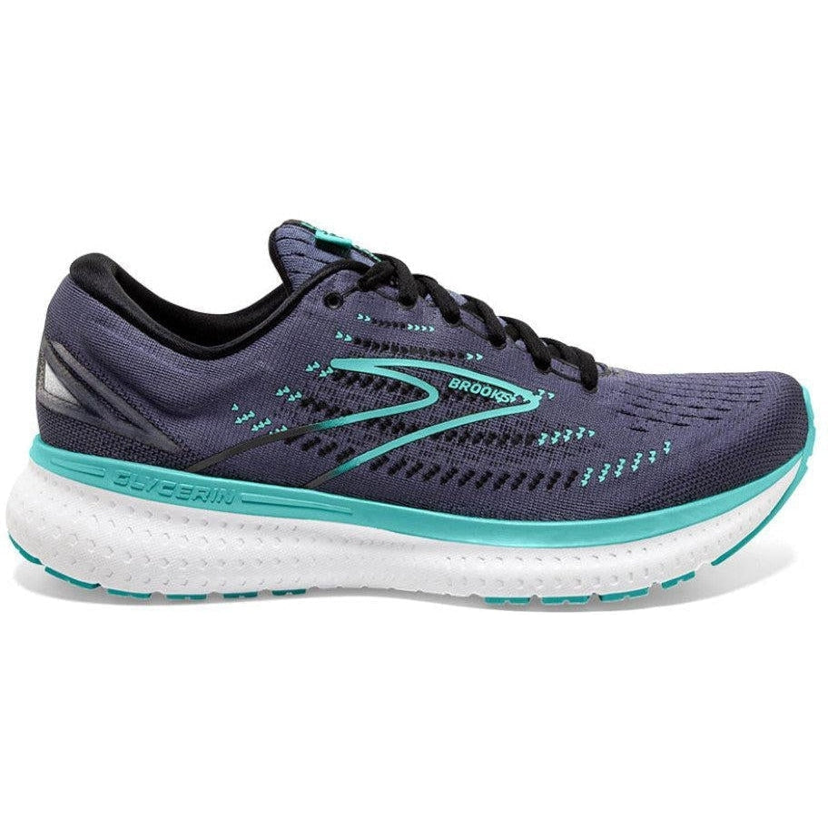 Women's Brooks Glycerin 19, Nightshadow/Black/Blue, 8 B Medium