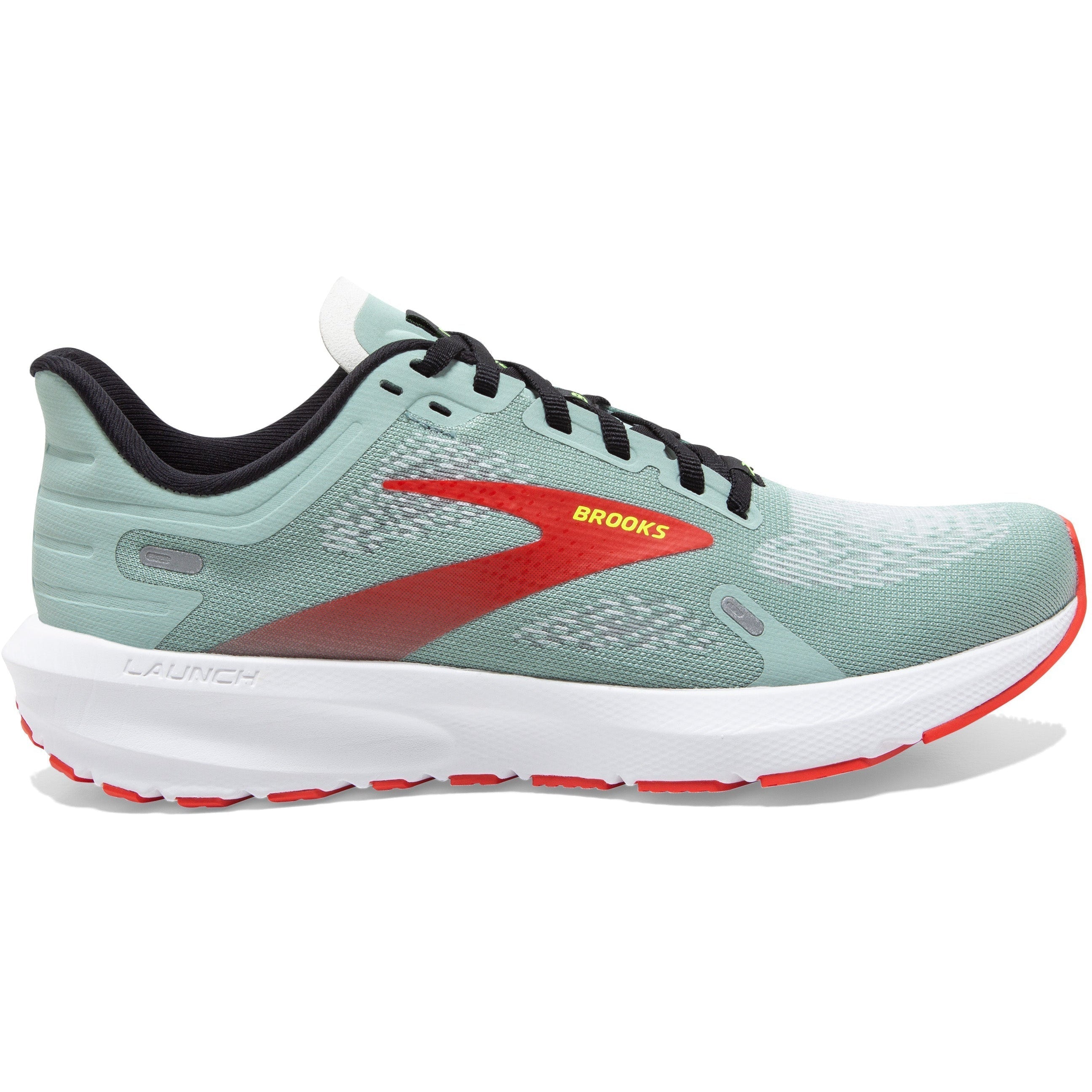 Women's Brooks Launch 9, Blue Surf/Black/Cherry Tomato, 7 B Medium