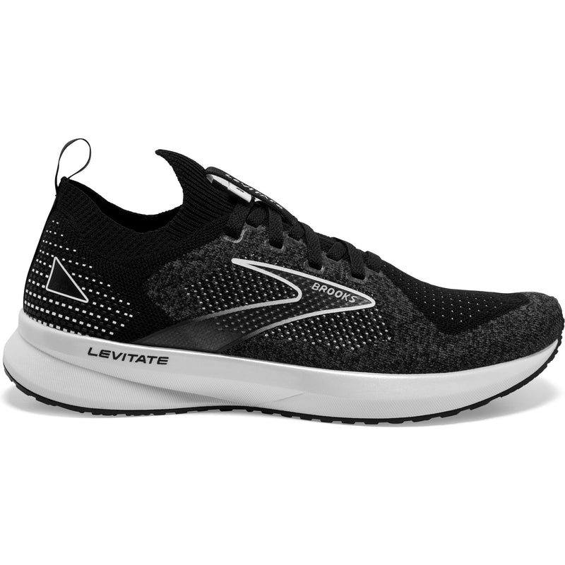 Women's Brooks Levitate StealthFit 5, Black/Grey/White, 11.5 B Medium