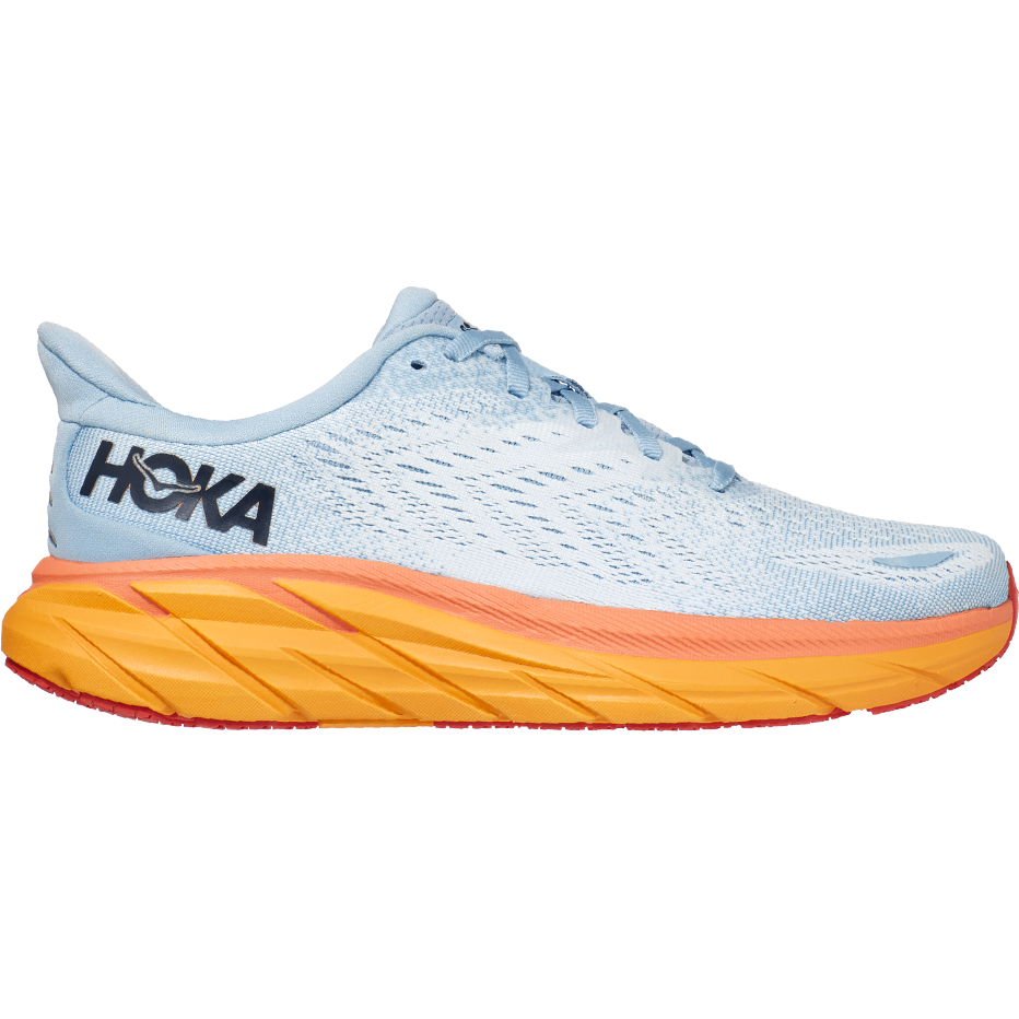 Women's Hoka One One Clifton 8, Summer Song/Ice Flow, 10 B Medium
