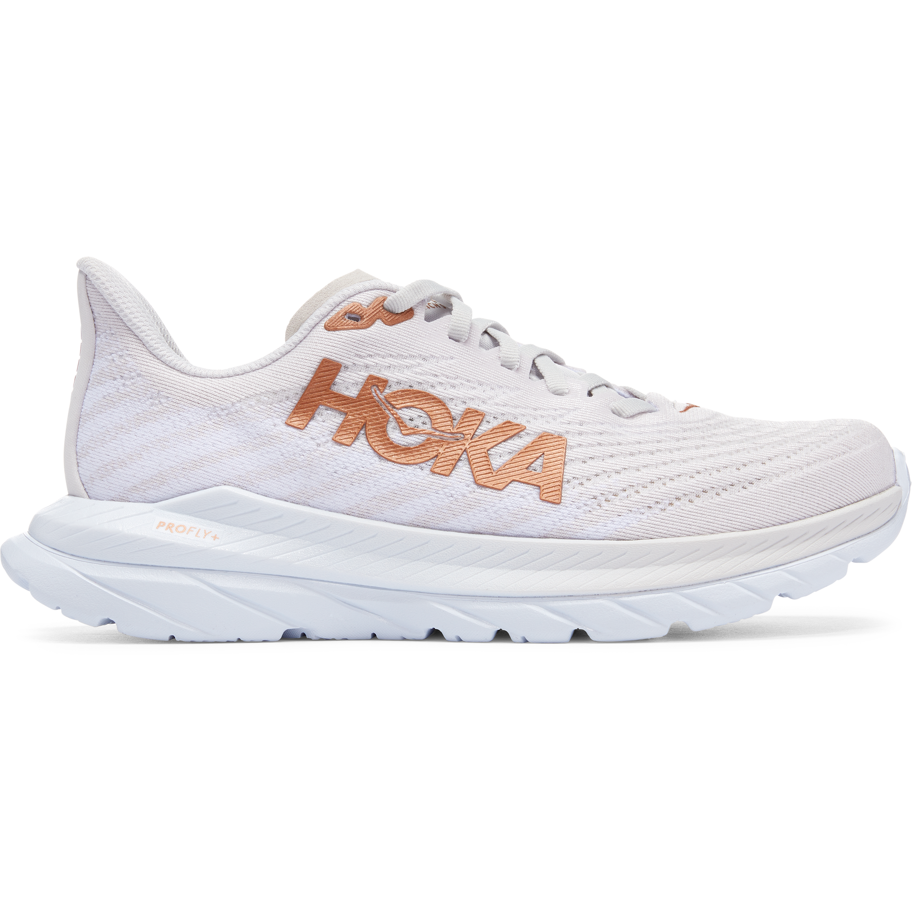 Women's Hoka One One Mach 5, White/Copper, 10 B Medium