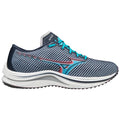 Women's Mizuno Wave Rebellion, India Ink/Scuba Blue, 9.5 B Medium