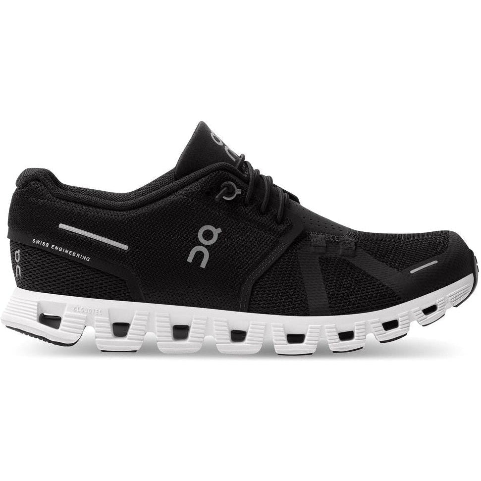 Women's On Cloud 5, Black/White, 7 B Medium