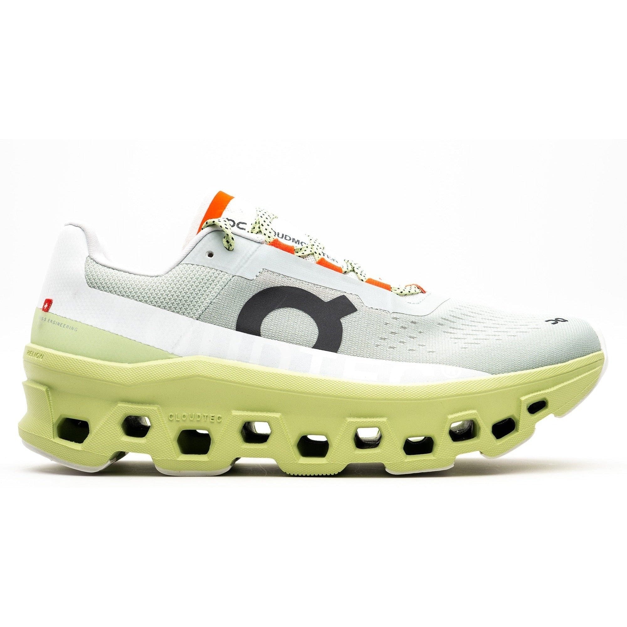 Women's On Cloudmonster, Glacier/Meadow, 6.5 B Medium