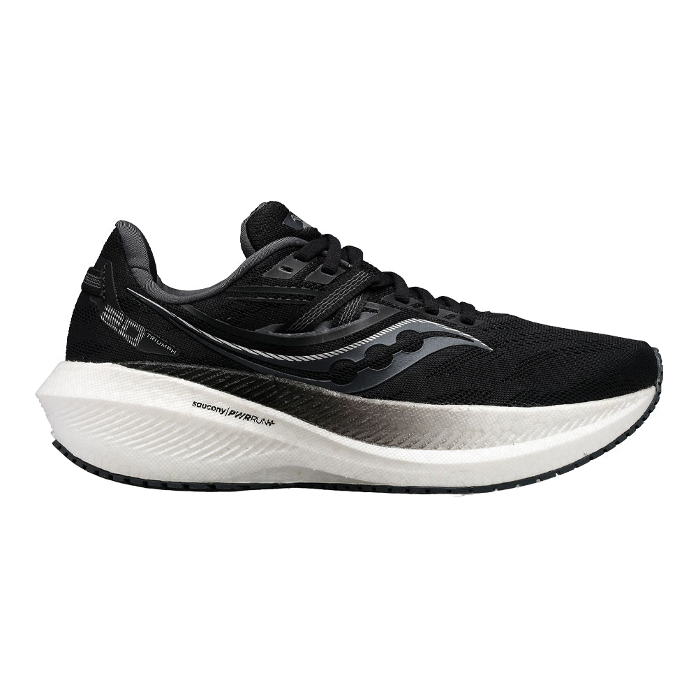 Women's Saucony Triumph 20, Black/White, 7.5 B Medium