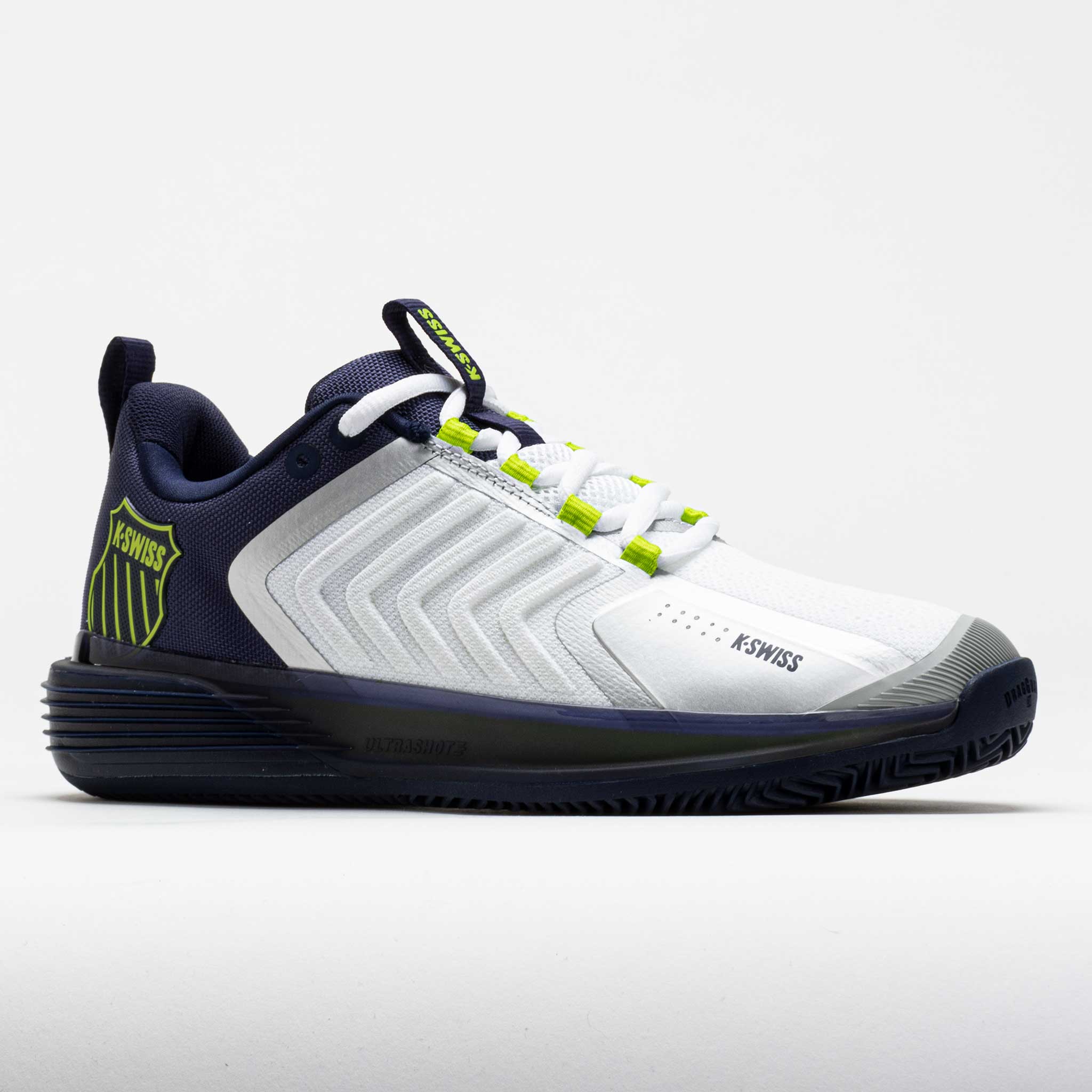 K-Swiss Ultrashot 3 Clay Men's  White/Peacoat/Lime Green